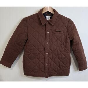 Tommy Bahama Kids Quilted Flannel Lined Barn Jacket Rust Plaid Size M 7/8